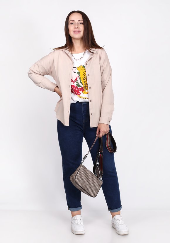 Рубашка базовая оверсайз шир.  580, рис. 15