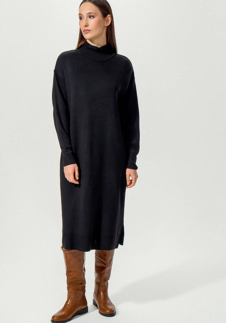 Платье с воротником-стойкой и разрезами шир.  750, рис. 4