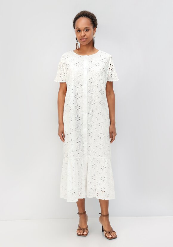 Платье ажурное с воланом шир.  580, рис. 12