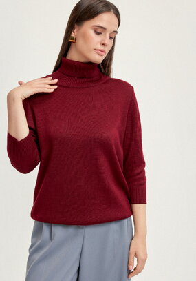 Джемпер-водолазка с рукавом 3/4