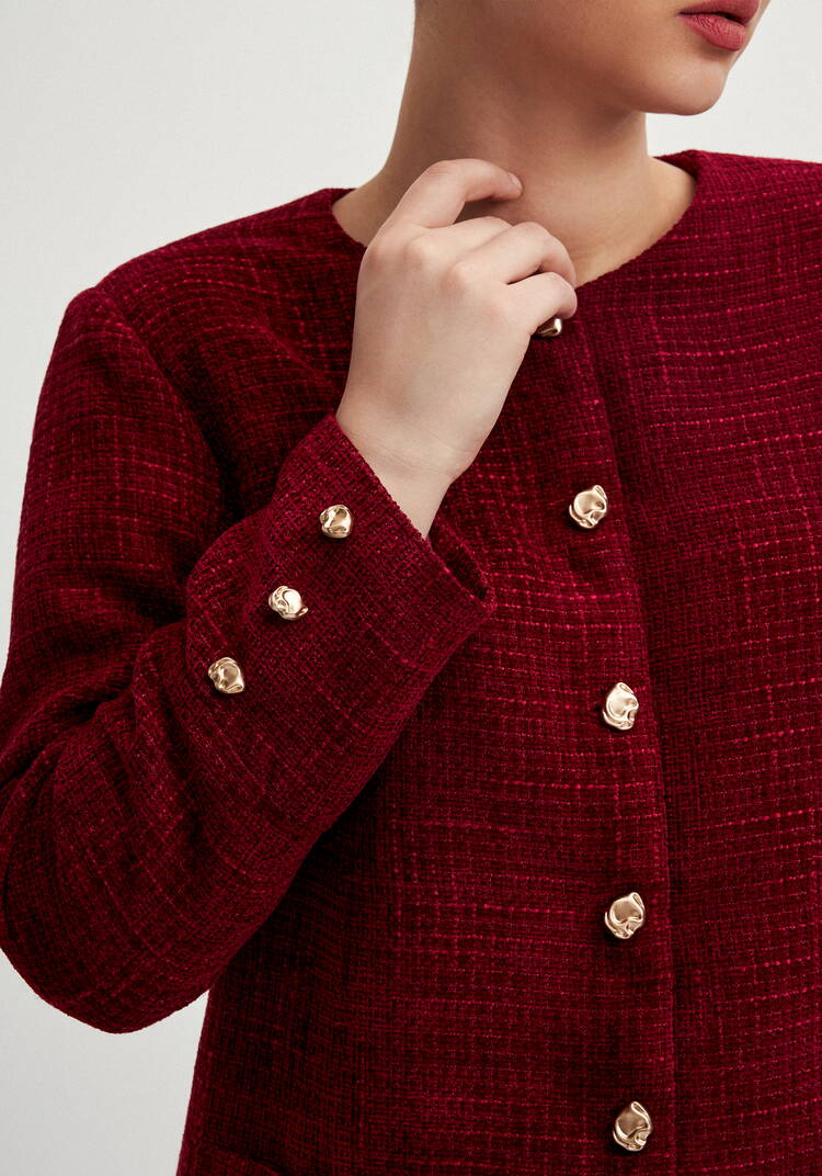 Жакет на подкладе из твида шир.  750, рис. 5