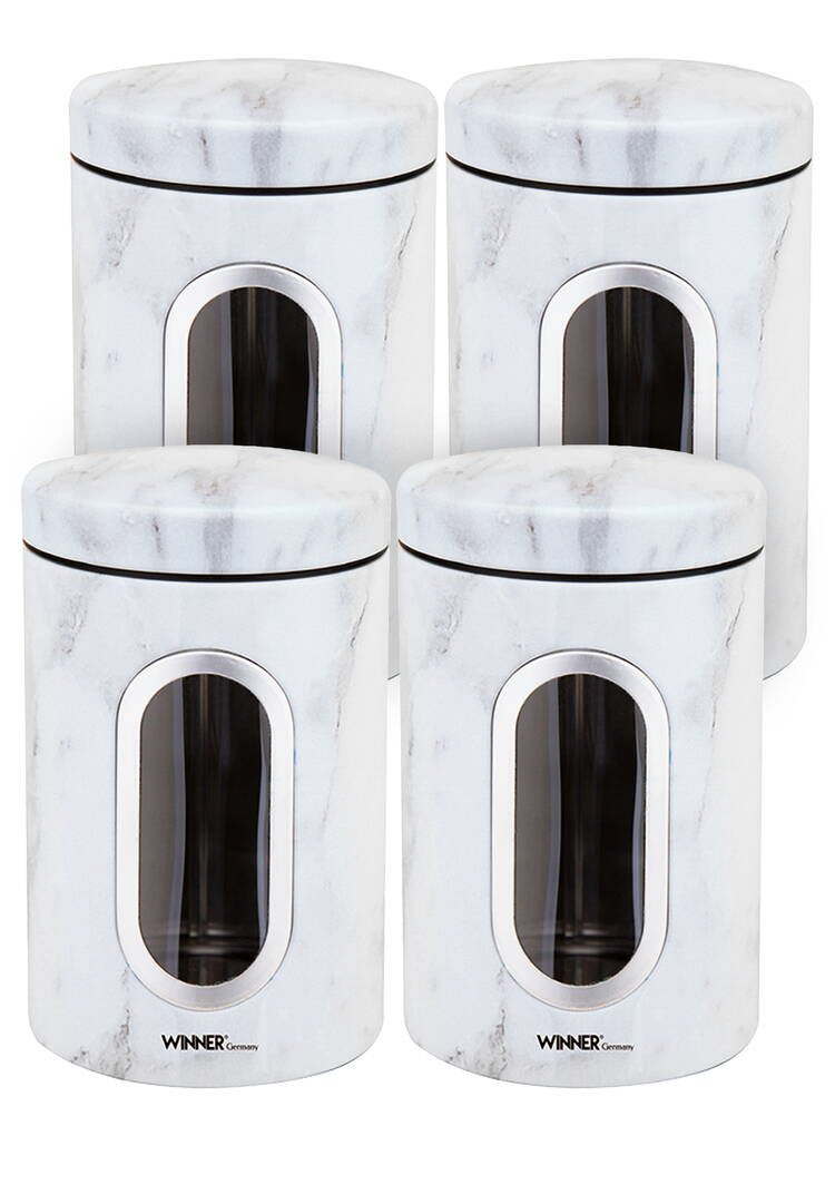 Набор стальных контейнеров Мрамор 4шт шир.  750, рис. 1