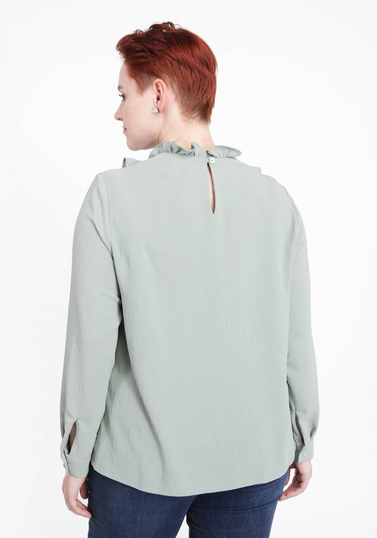 Блуза со складками и рюшей шир.  750, рис. 8