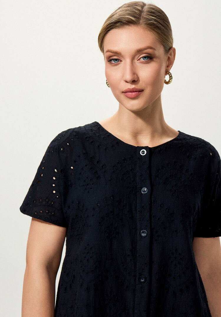 Платье ажурное с цельнокроеным рукавом шир.  750, рис. 36