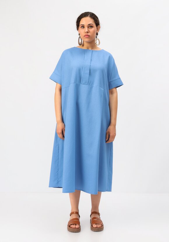 Платье свободного кроя с мягкими складками шир.  580, рис. 12