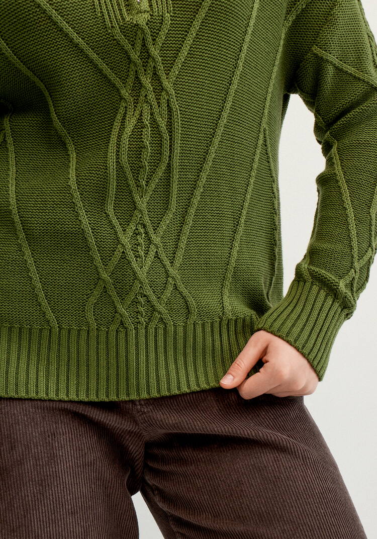 Свитер с фактурным рисунком на молнии шир.  750, рис. 12