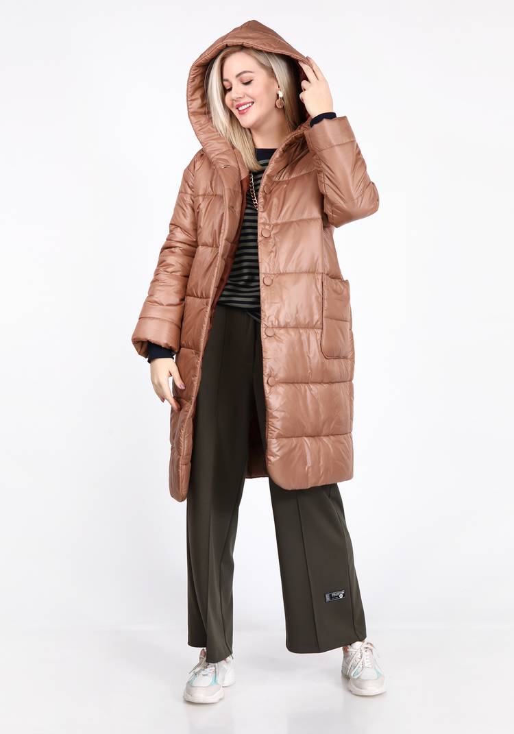 Пальто с горизонтальной стежкой шир.  750, рис. 7