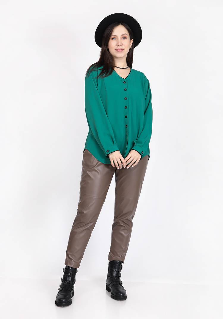 Блуза с контрастным кантом шир.  750, рис. 3