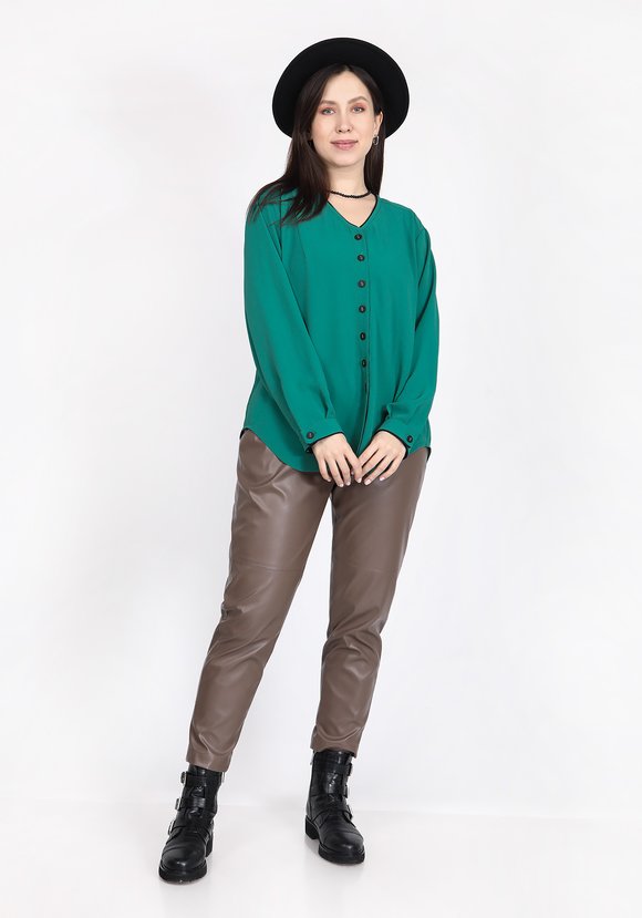 Блуза с контрастным кантом шир.  580, рис. 3