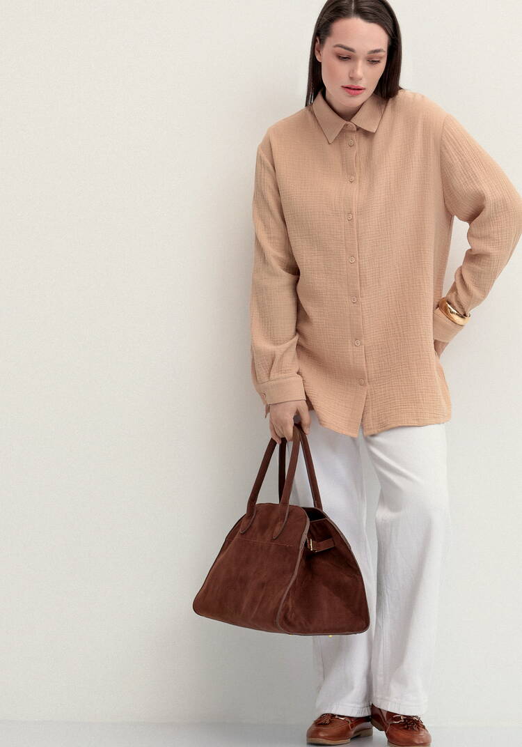 Рубашка муслиновая свободного кроя шир.  750, рис. 16