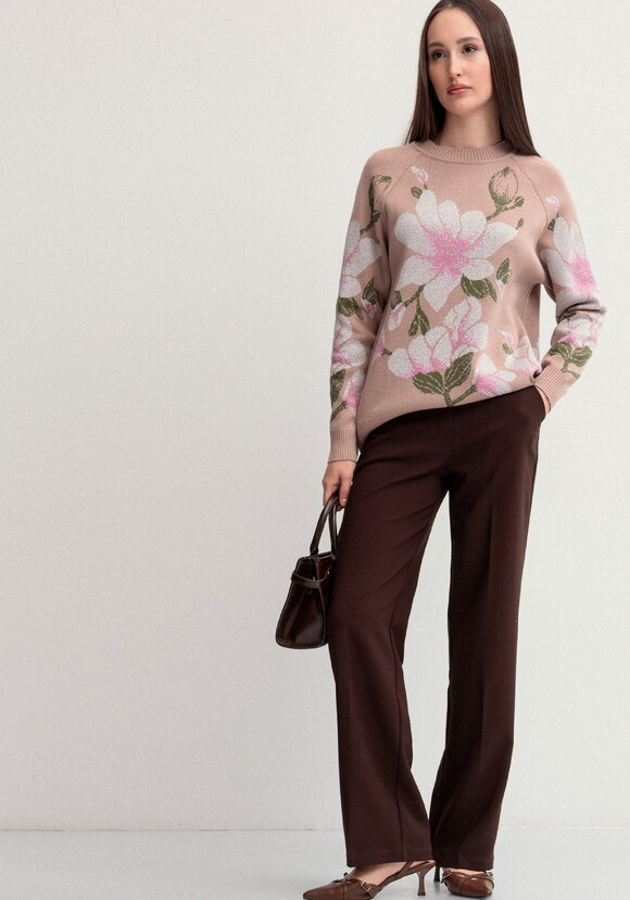 Джемпер с нежным цветочным орнаментом шир.  580, рис. 2