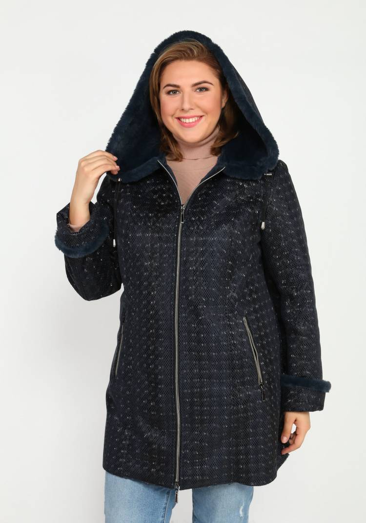 Дубленка с карманами на молнии шир.  750, рис. 7