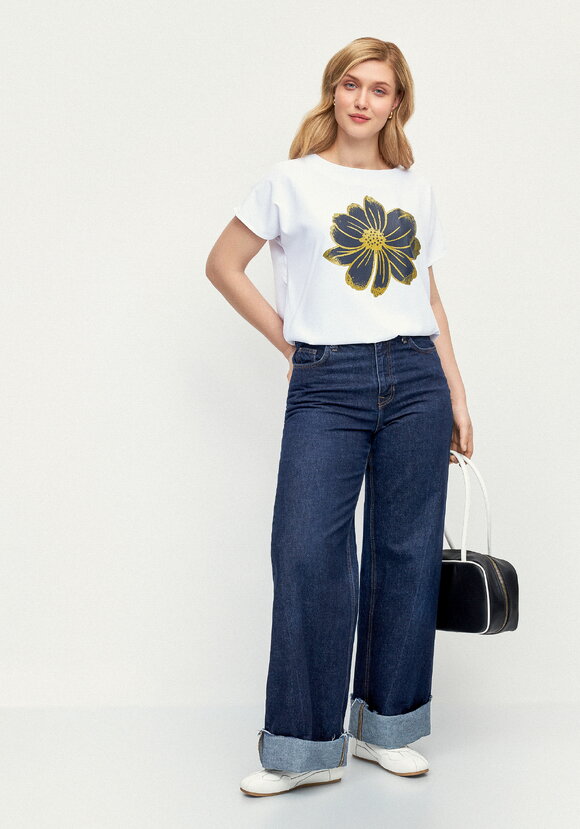 Блуза с принтом с напылением шир.  580, рис. 24