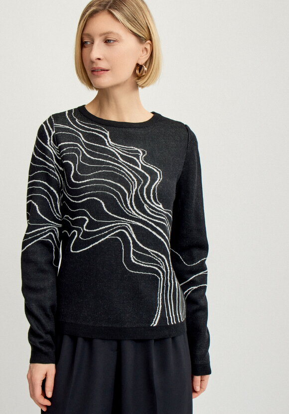 Джемпер с абстрактным рисунком Волны шир.  580, рис. 14