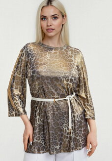 Блуза из ткани с голографическим принтом