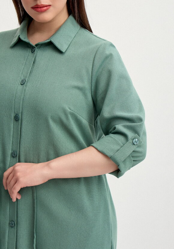 Платье-рубашка изо льна шир.  580, рис. 20