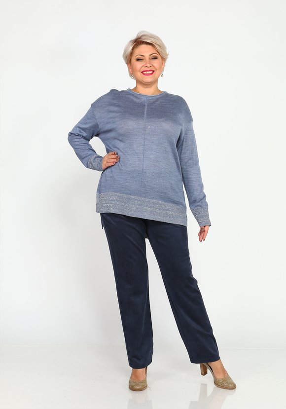 Туника однотонная с люрексом шир.  580, рис. 1