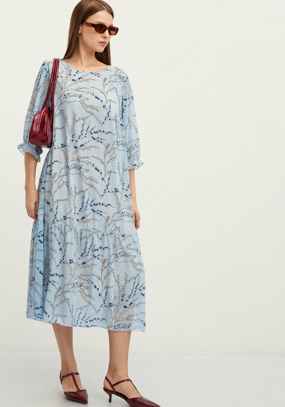 Платье с цветочным принтом шифоновое шир.  580, рис. 7