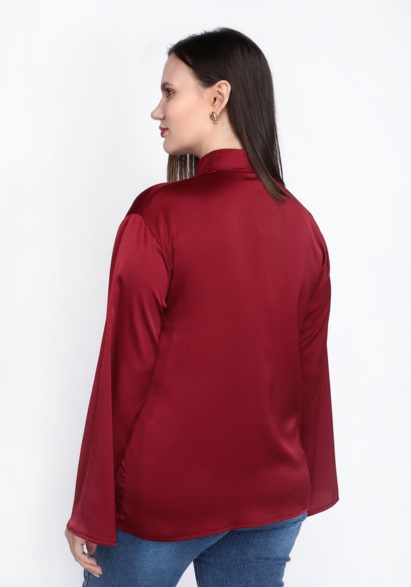 Рубашка с декоративными пуговицами шир.  580, рис. 2