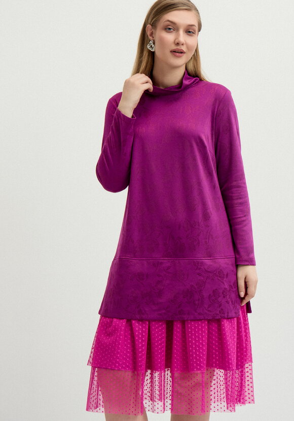 Платье с ярусами из сeтки шир.  580, рис. 2