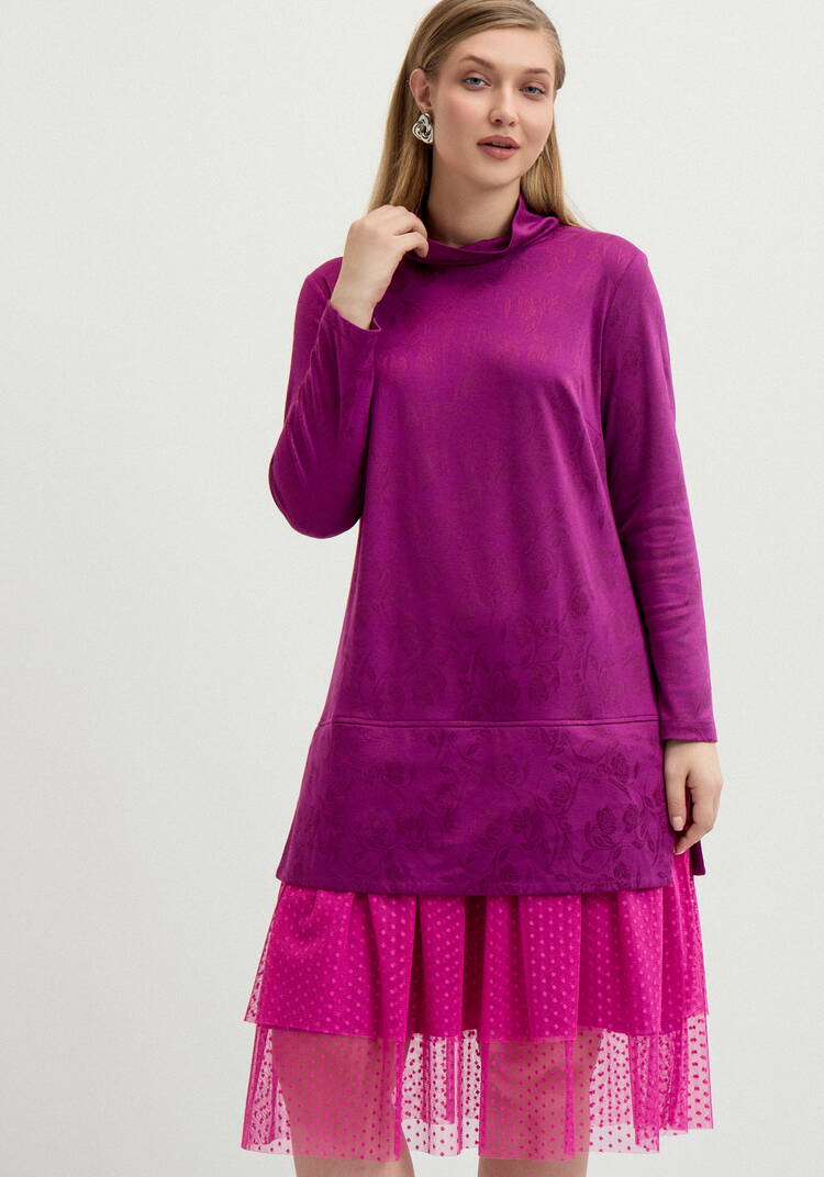 Платье с ярусами из сeтки шир.  750, рис. 2