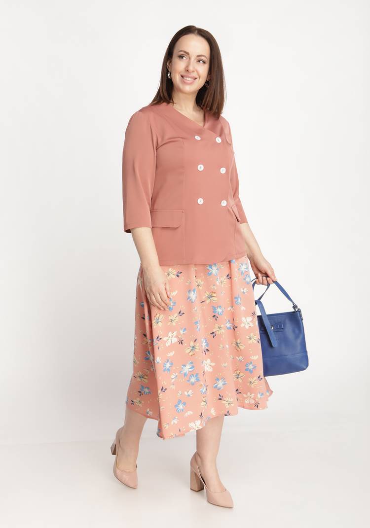 Костюм двойка: жакет и юбка шир.  750, рис. 18