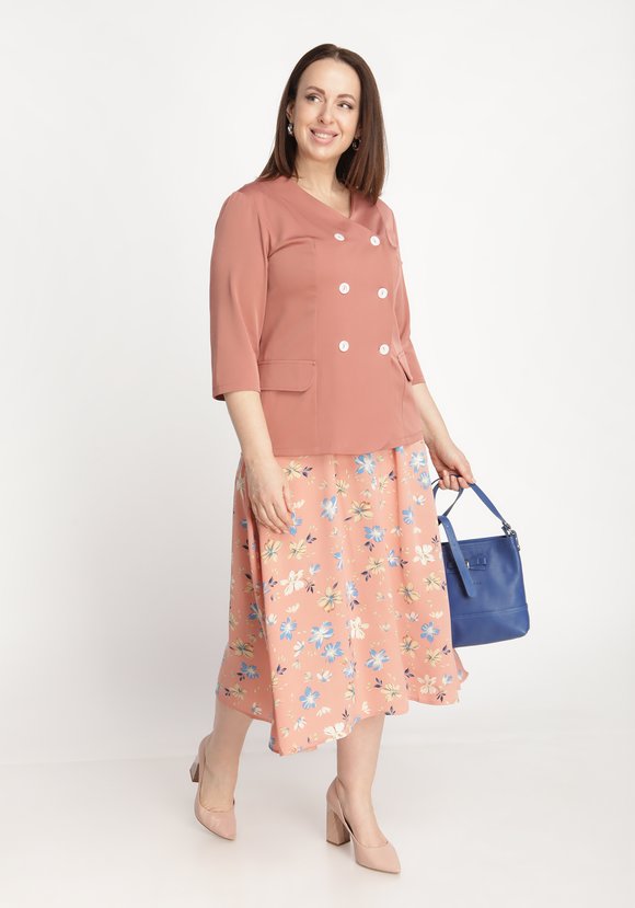 Костюм двойка: жакет и юбка шир.  580, рис. 18