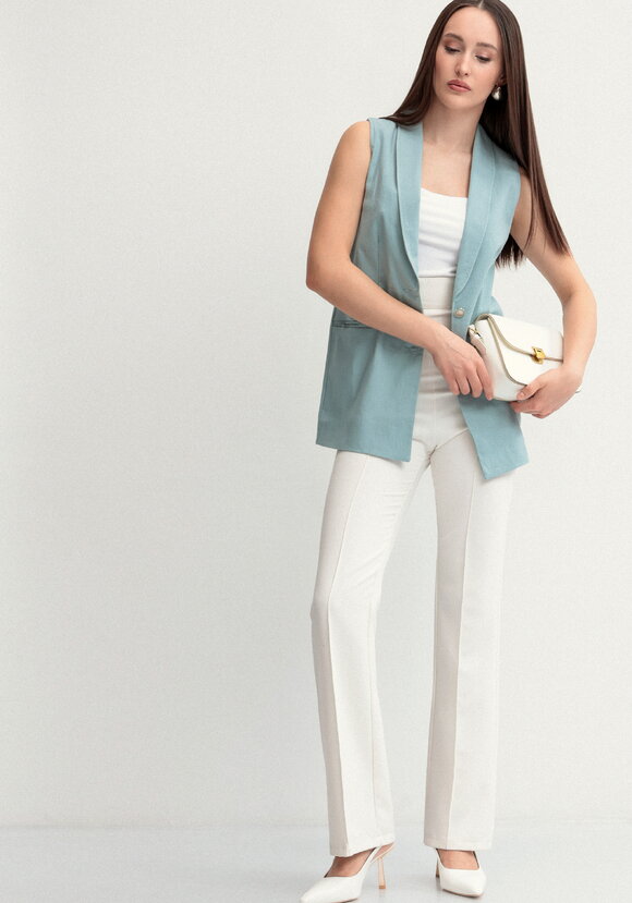 Жилет изо льна на пуговицах шир.  580, рис. 14