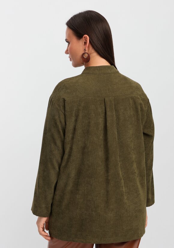 Рубашка оверсайз с воротником-стойкой шир.  580, рис. 11