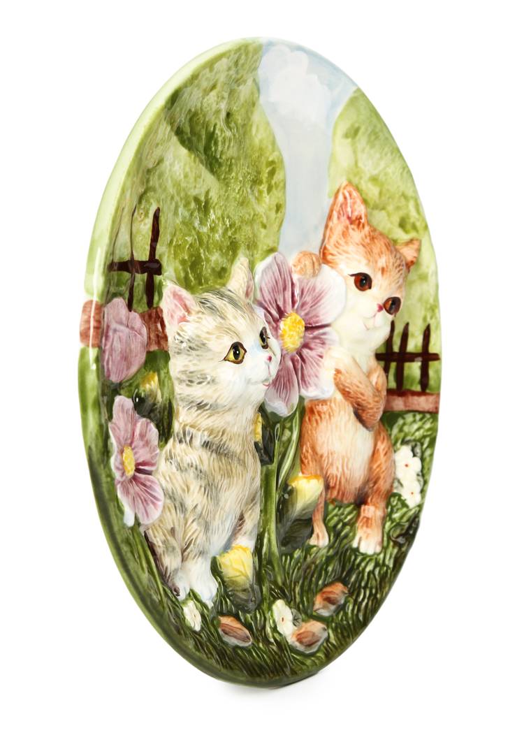 Тарелка настенная Котики шир.  750, рис. 9