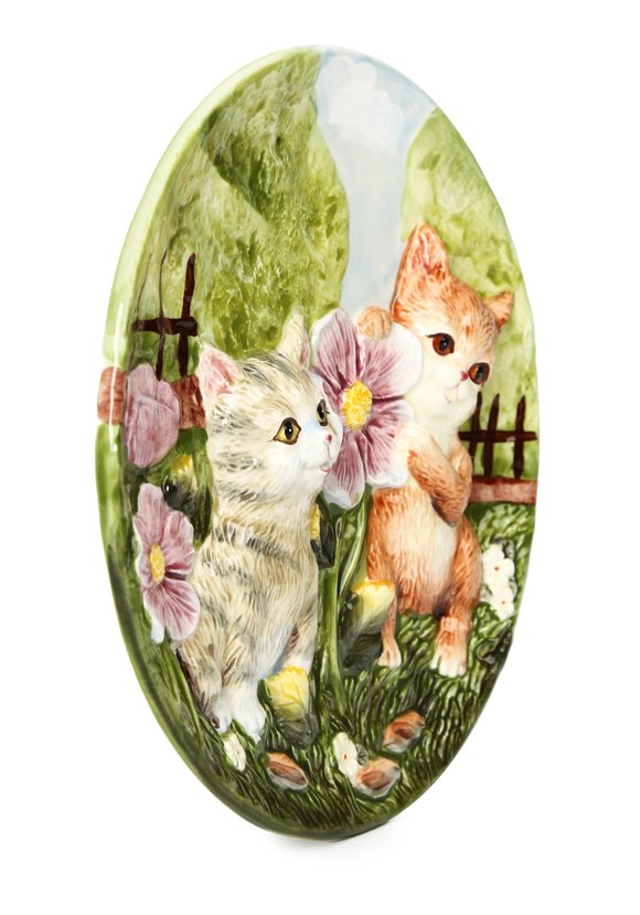 Тарелка настенная Котики шир.  580, рис. 9