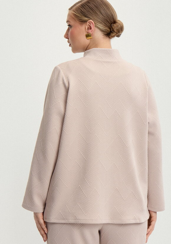 Кардиган на молнии с фактурным принтом шир.  580, рис. 3