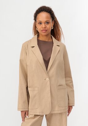 Пиджак изо льна однобортный