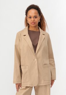 Пиджак изо льна однобортный