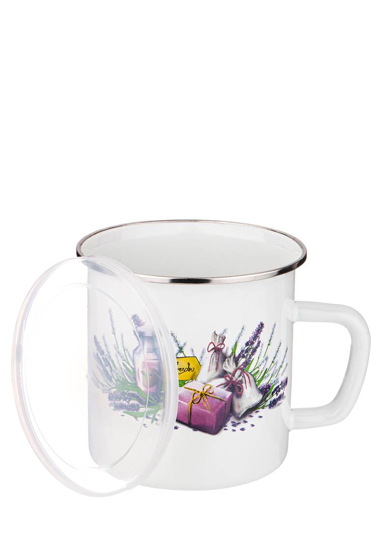 Кружка эмалированная с пластиковой крышкой шир.  750, рис. 4