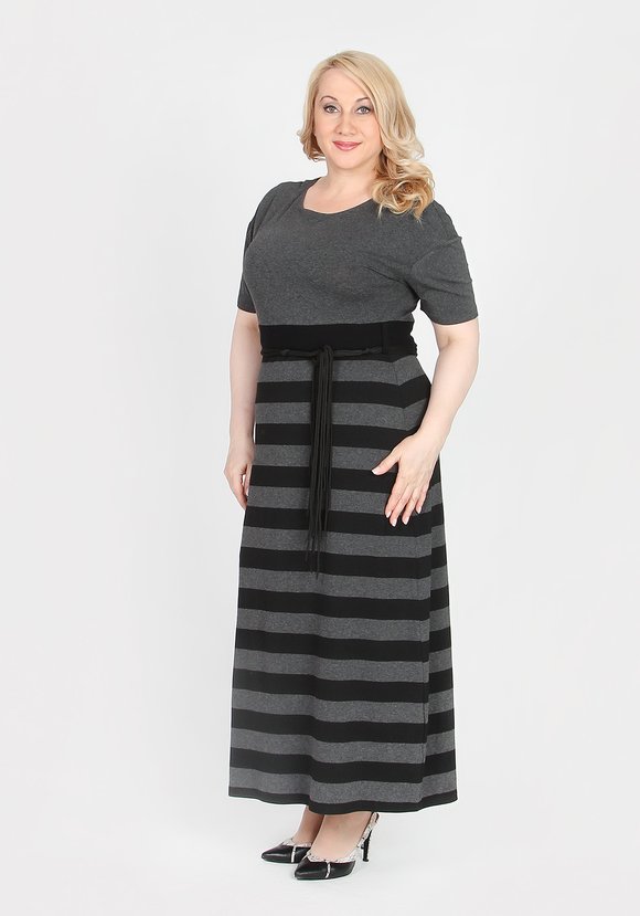 Платье-макси с плетеным ремешком в комплекте шир.  580, рис. 1