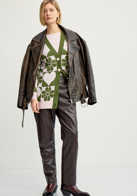 Кардиган прямой на пуговицах с рисунком шир.  580, рис. 18