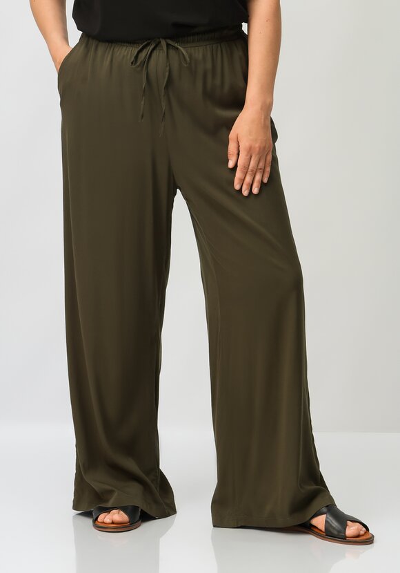 Брюки палаццо с резинкой на поясе шир.  580, рис. 24