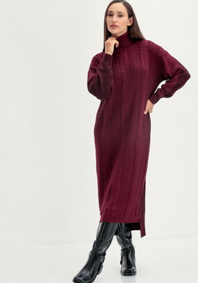 Платье двухцветное с фактурным рисунком