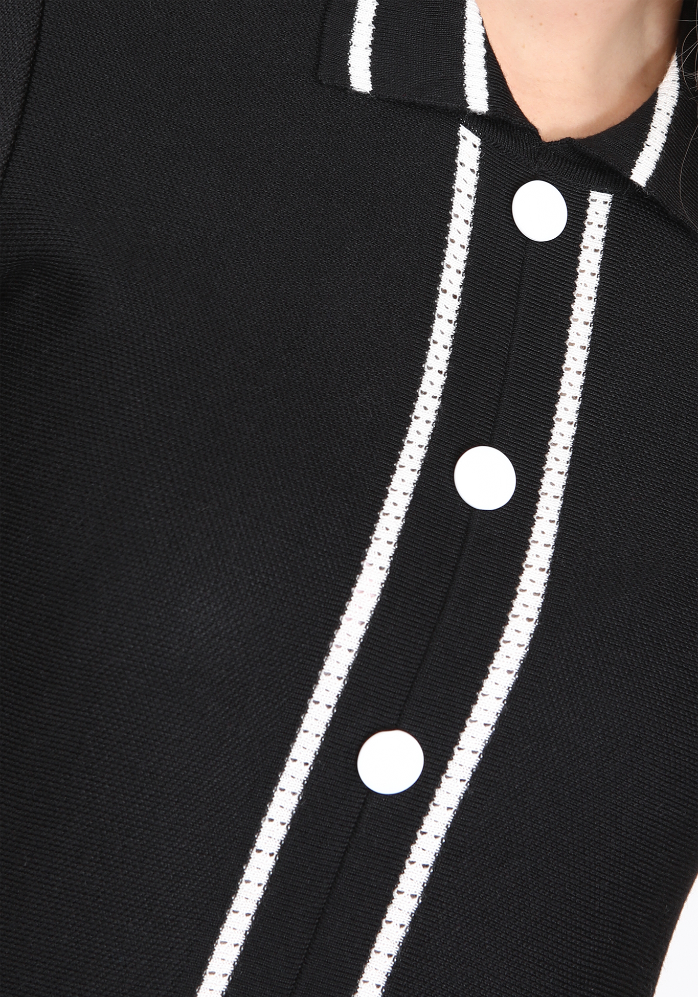 Платье с воротником и полоской по низу Vivawool, размер 48, цвет черный - фото 4
