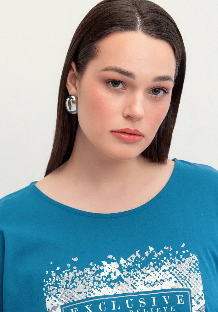 Туника с принтом на груди шир.  750, рис. 38