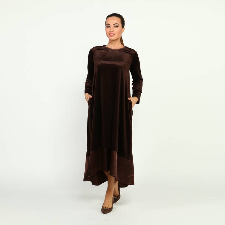 Платье-макси с длинным рукавом шир.  750, рис. 17