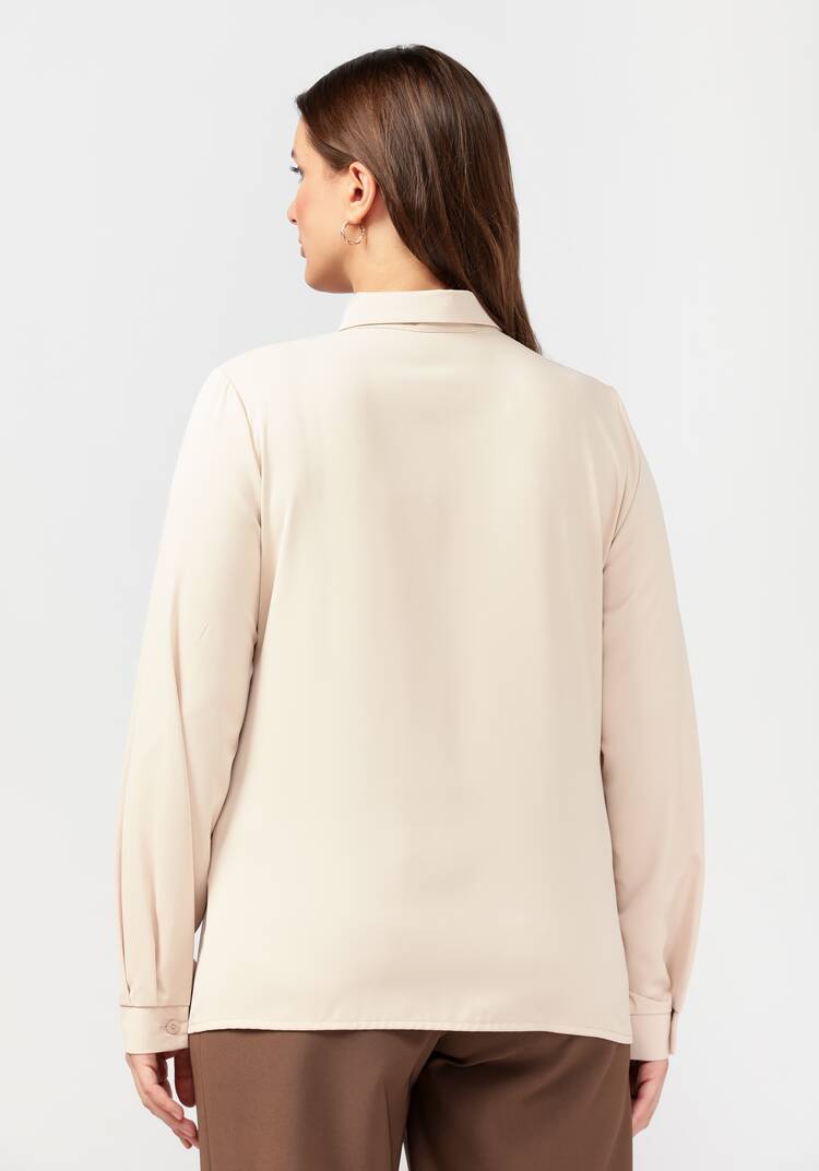 Блуза прямого силуэта с гипюровой вставкой шир.  750, рис. 14