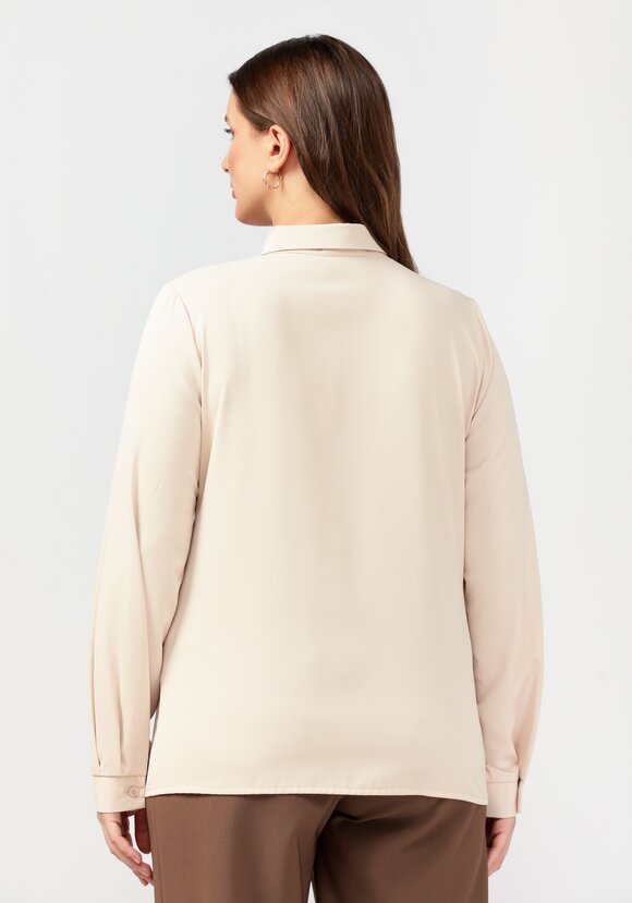 Блуза прямого силуэта с гипюровой вставкой шир.  580, рис. 14