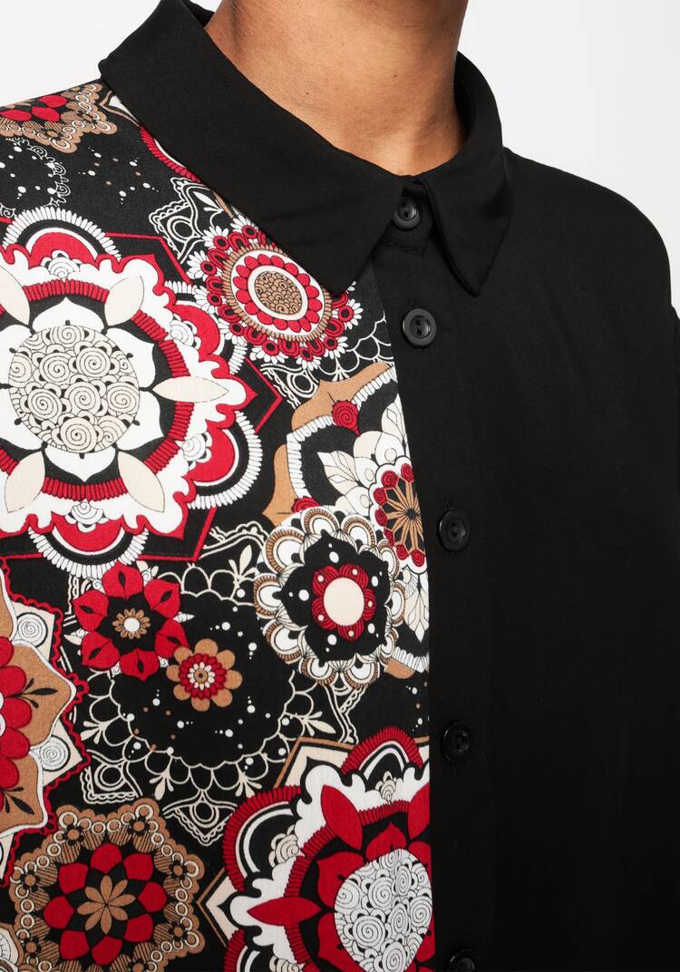 Рубашка оверсайз с декоративной отделкой шир.  750, рис. 16