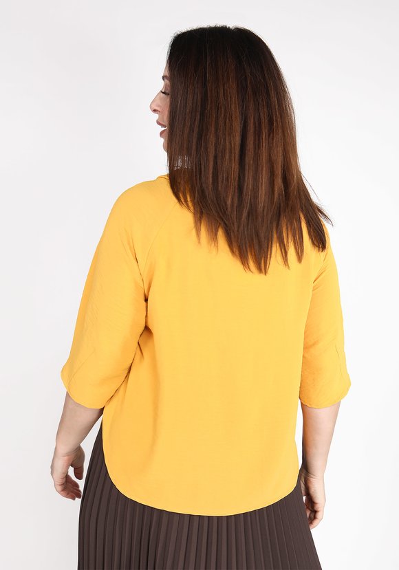 Блуза с отложным воротником на пуговицах шир.  580, рис. 6