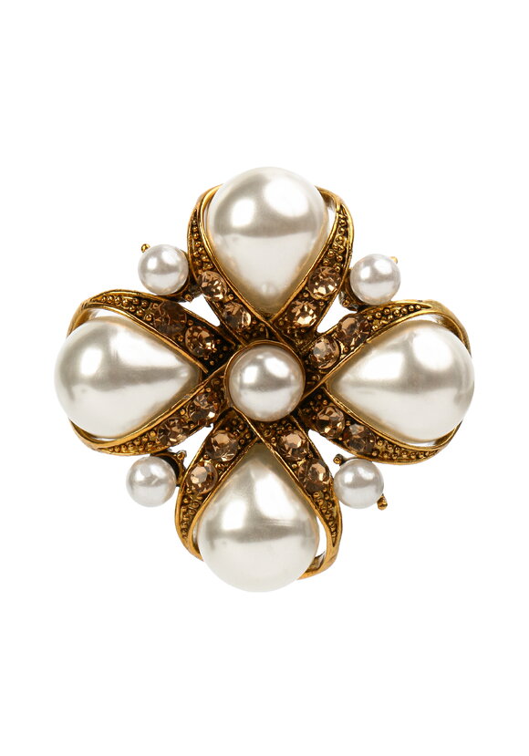 Брошь с жемчугом майорка шир.  580, рис. 1