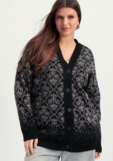 Кардиган с узорами и эффектом деграде