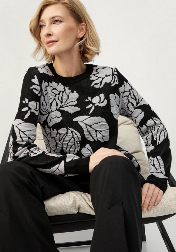 Джемпер с цветочно-лиственным принтом шир.  580, рис. 14