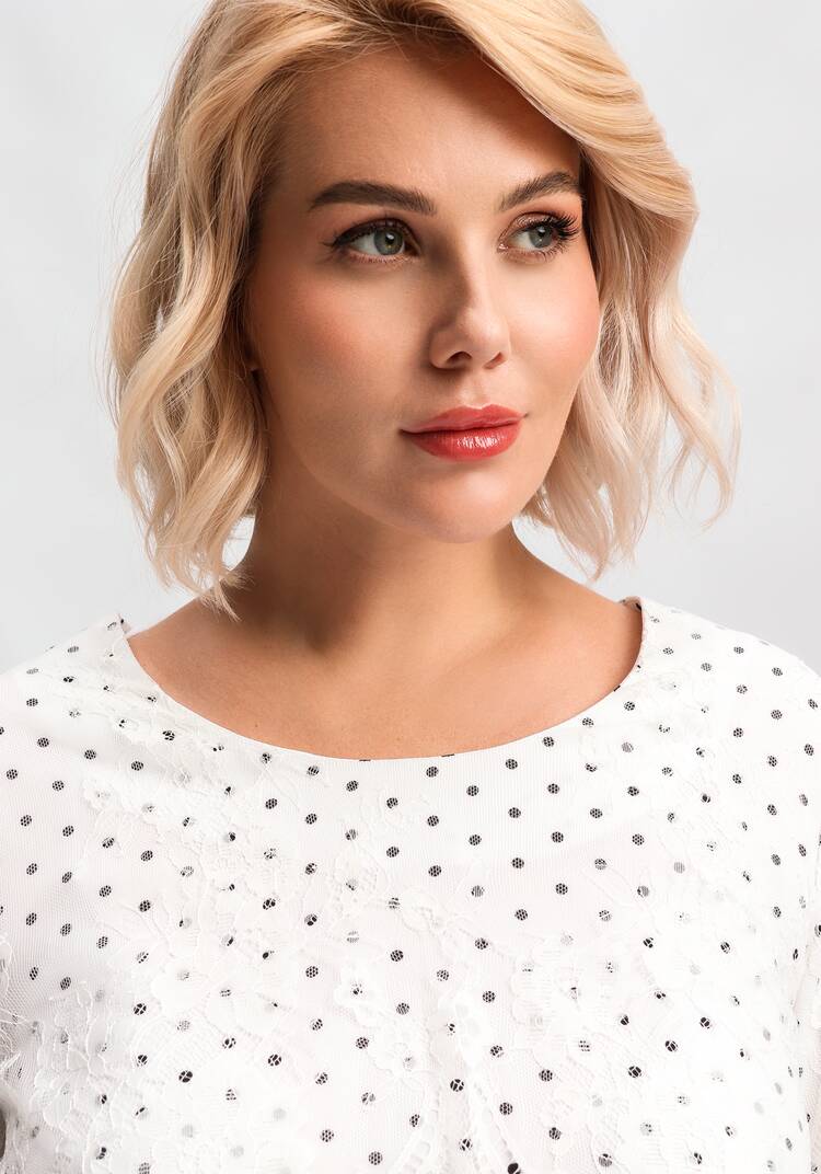 Блуза с кружевом по плечам шир.  750, рис. 24